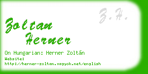 zoltan herner business card